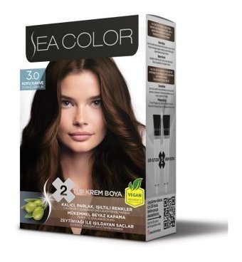 Sea Color 3.0 Koyu Kahve Vegan Krem Saç Boyası 50 ml