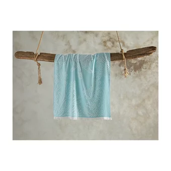English Home Turtle Pamuklu Polyester Plaj Havlusu Mavi