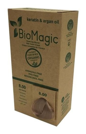 BioMagic Keratin & Argan Yağı 8.00 Kumral Krem Saç Boyası 60 Ml