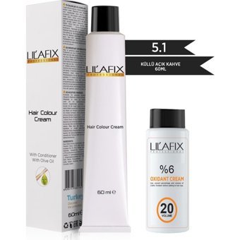 Lilafix With Olive Oil 5.1 Küllü Açık Kahve Krem Saç Boyası 60 ml