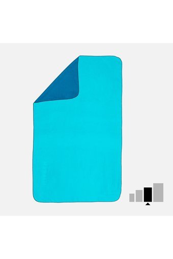 Decathlon Nabaiji Çift Taraflı 80x130 cm Mikrofiber Plaj Havlusu Mavi Yeşil