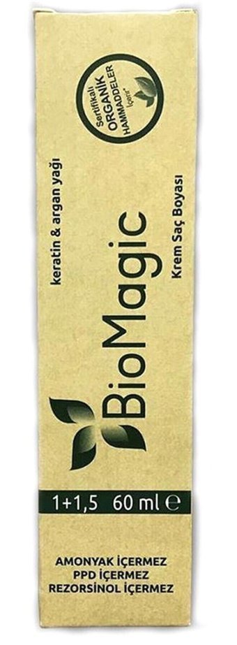 BioMagic Keratin & Argan Yağı 8.72 Açık Küllü Kumral Amonyaksız Krem Saç Boyası 60 Ml
