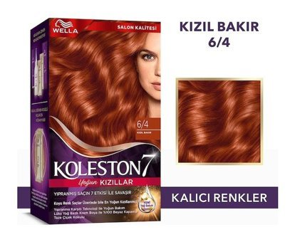 Wella Koleston Supreme 6.4 Kızıl Bakır Krem Saç Boyası 50 Ml