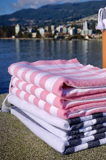 Utopia Pamuklu Plaj Havlusu Pembe