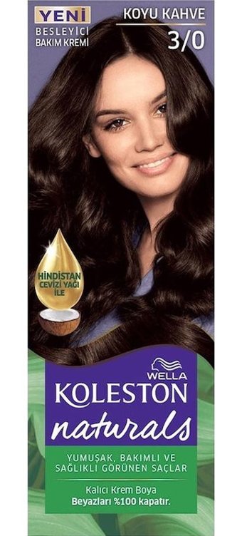 Wella Koleston Naturals 3-0 Koyu Kahve Krem Saç Boyası 50 ml
