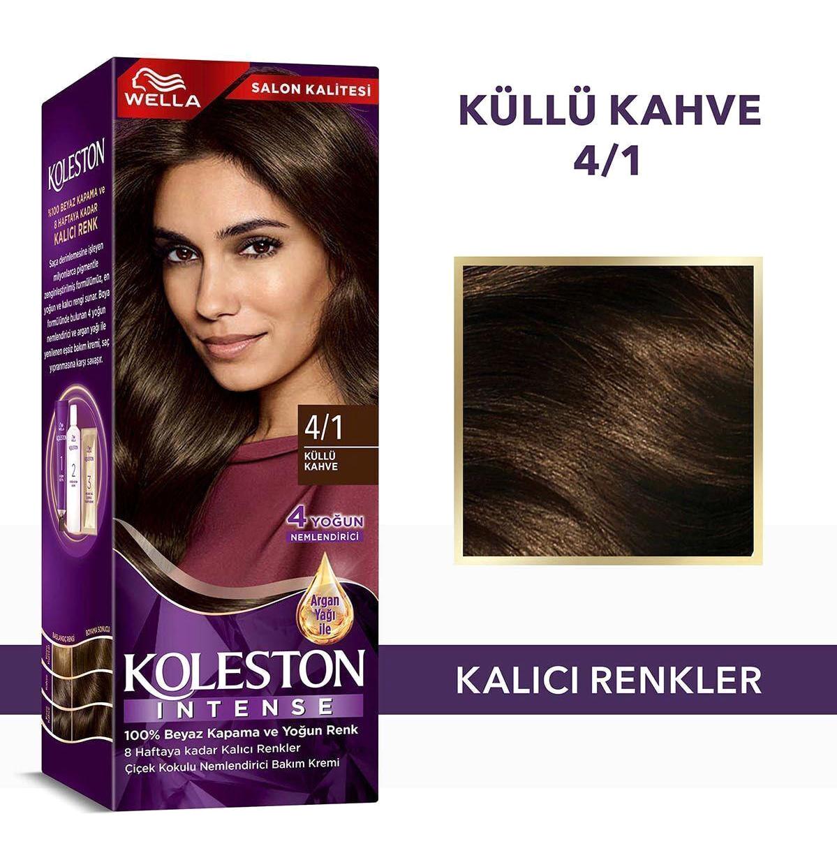 Wella Koleston Intense 4.1 Küllü Kahve Krem Saç Boyası 50 ml