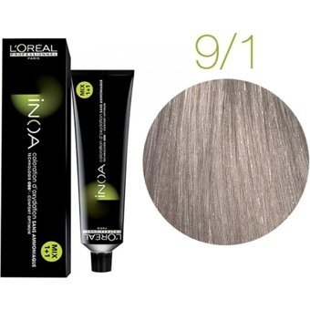 L'oréal Paris İnoa 9.1 Küllü Sarı Amonyaksız Krem Saç Boyası 60 Ml