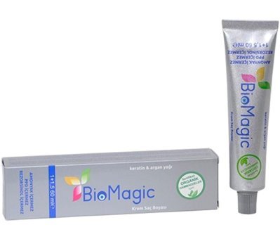 BioMagic Keratin & Argan Yağı 8.03 Açık Karamel Amonyaksız Krem Saç Boyası 60 Ml