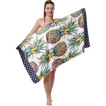 Yorka Ananas Mikrofiber Plaj Havlusu Çok Renkli