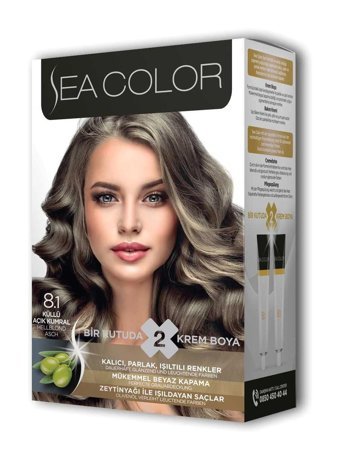 Sea Color Set 8.1 Küllü Açık Kumral Krem Saç Boyası 50 ml
