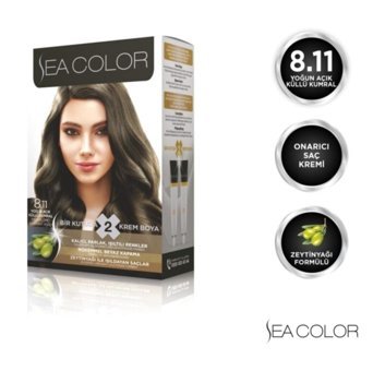 Sea Color Set 8.11 Yoğun Açık Küllü Kumral Krem Saç Boyası 50 ml
