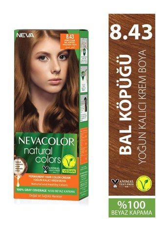 Nevacolor Natural Colors 8.43 Bal Köpüğü Krem Saç Boyası 50 Ml