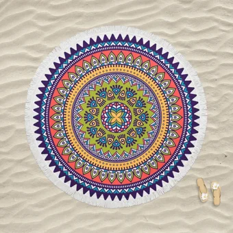 Marte Home Mandala 6 Pamuklu Plaj Havlusu Çok Renkli