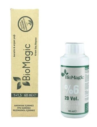 BioMagic Keratin & Argan Yağı 44.78 Bitter Organik Amonyaksız Krem Saç Boyası 60 Ml