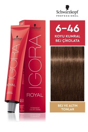 Schwarzkopf Igora Royal 6.46 Koyu Kumral Bej Çikolata Krem Saç Boyası 60 ml