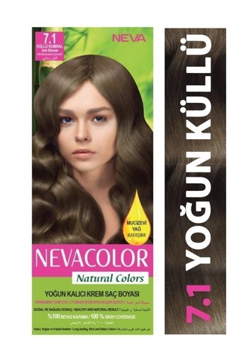 Nevacolor Natural Colors 7.1 Küllü Kumral Krem Saç Boyası 50 Ml