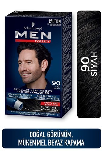 Schwarzkopf Men Perfect 90 Siyah Jel Erkek Saç Boyası 40 ml