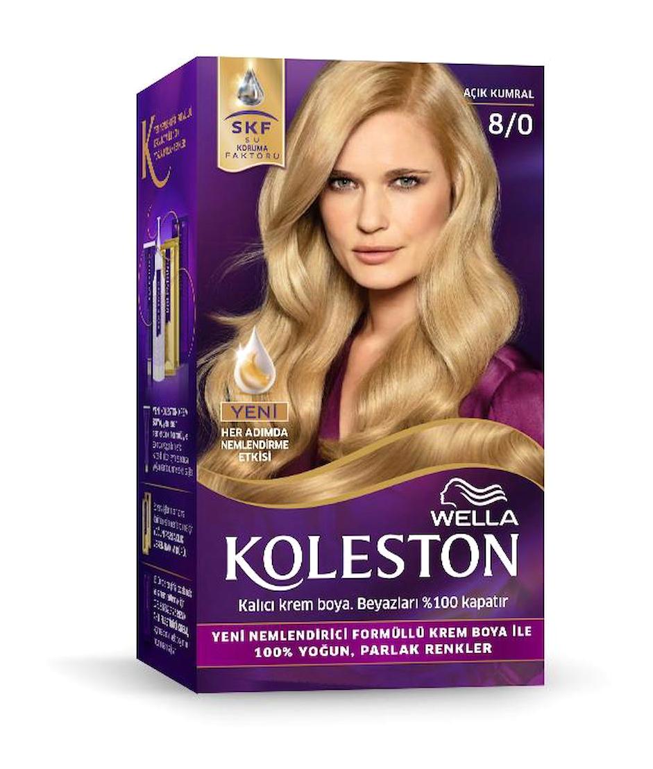 Wella Koleston Kit 8.0 Açık Kumral Krem Saç Boyası 50 Ml
