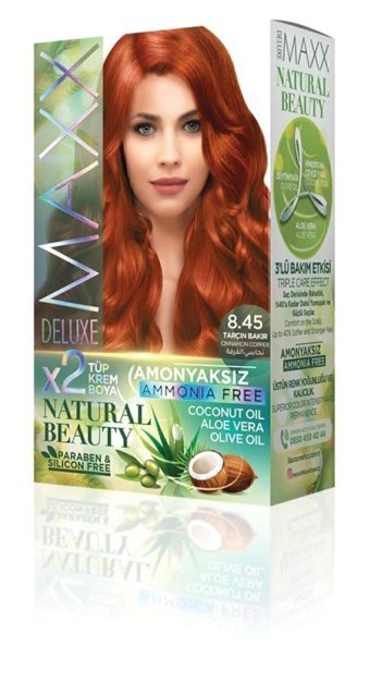 Maxx Deluxe Beauty Expert 8.45 Tarçın Bakır Amonyaksız Krem Saç Boyası 60 Ml