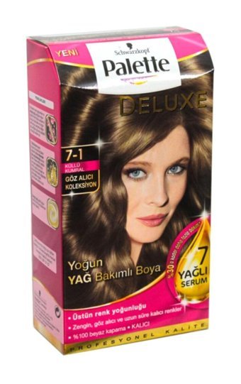 Schwarzkopf Palette Deluxe 7.1 Küllü Kumral Krem Saç Boyası 50 ml