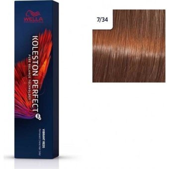 Wella Koleston Perfect Me+ 7.34 Orta Altın Bakır Krem Saç Boyası 60 Ml