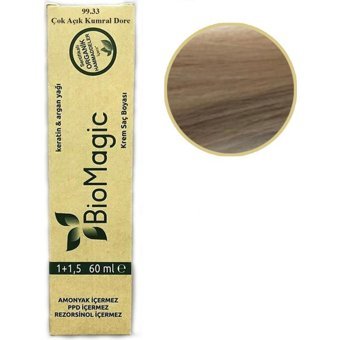 BioMagic Keratin & Argan Yağı 99.33 Çok Açık Kumral Organik Amonyaksız Krem Saç Boyası 60 Ml