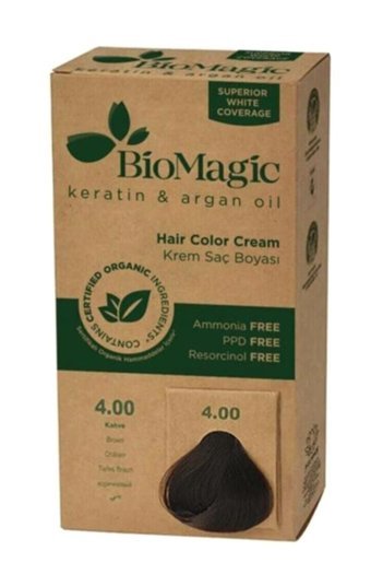 BioMagic Doğal 5.00 Açık Kahve Amonyaksız Krem Saç Boyası 60 Ml
