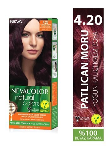 Nevacolor Natural Colors 4.20 Patlıcan Moru Krem Saç Boyası 50 Ml