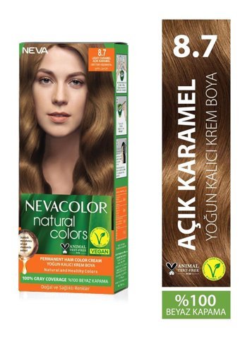 Nevacolor Natural Colors 8.7 Açık Karamel Krem Saç Boyası 50 Ml