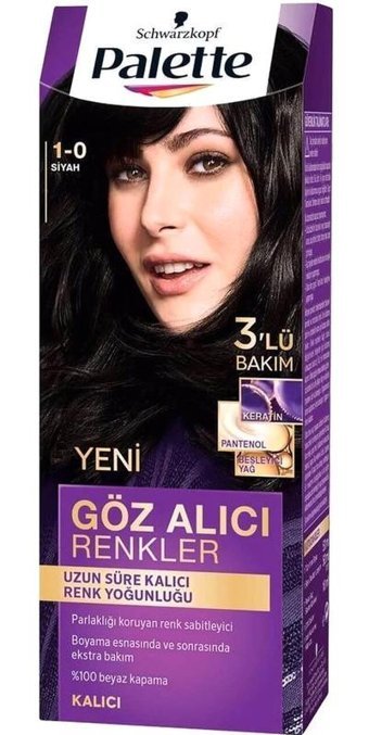 Schwarzkopf Palette Göz Alıcı Renkler 9.0 Siyah Krem Saç Boyası 50 ml