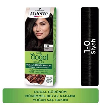 Schwarzkopf Palette Doğal Renkler 1.0 Siyah Krem Saç Boyası 60 ml