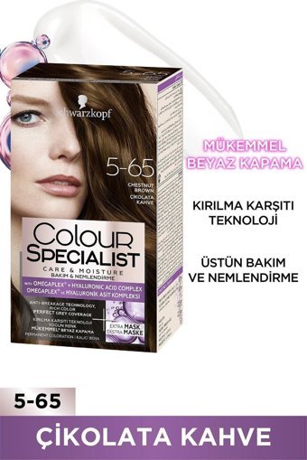 Schwarzkopf Palette Doğal Renkler 5.65 Çikolata Kahve Krem Saç Boyası 50 ml