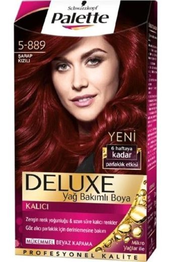 Schwarzkopf Palette Deluxe 5.889 Şarap Kızılı Krem Saç Boyası 50 ml