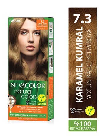 Nevacolor Natural Colors 7.3 Karamel Kumral Krem Saç Boyası 50 Ml