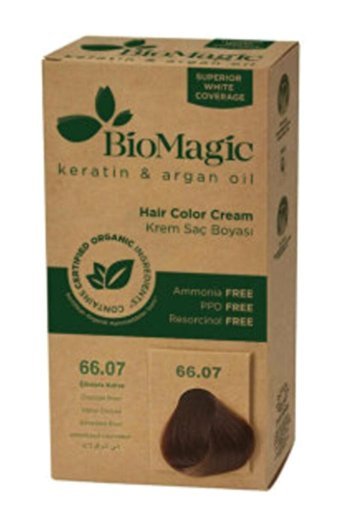 BioMagic Doğal 66.07 Çikolata Kahve Amonyaksız Krem Saç Boyası 60 Ml