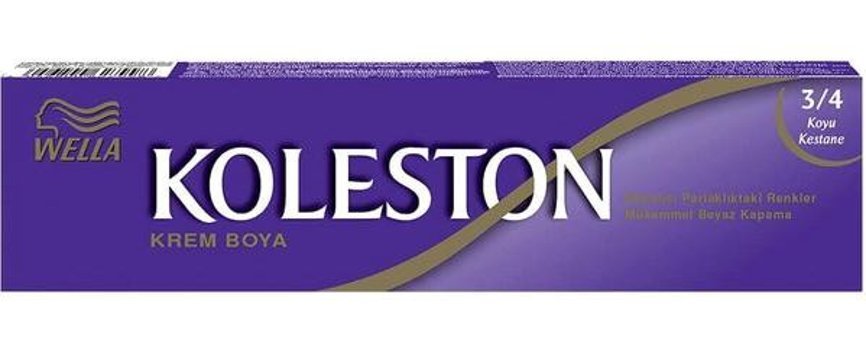 Wella Koleston 3.4 Koyu Kestane Krem Saç Boyası 60 Ml