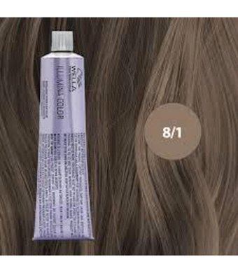 Wella Illumina 8.1 Açık Küllü Kumral Krem Saç Boyası 60 Ml