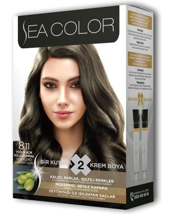 Sea Color Set 8.11 Açık Küllü Kumral Krem Saç Boyası 50 ml