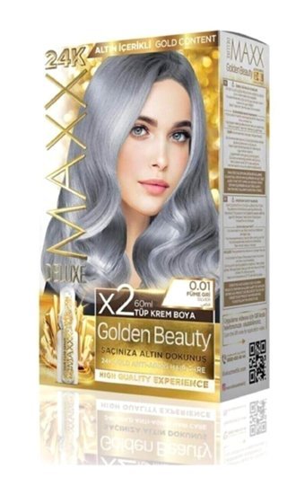 Maxx Deluxe Golden Beauty 0.01 Füme Gri Krem Saç Boyası 60 Ml