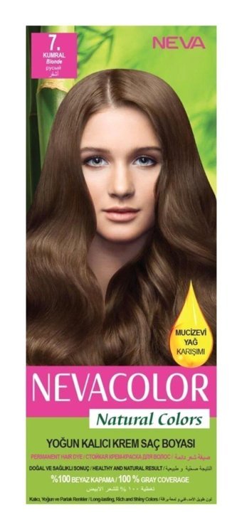 Nevacolor Natural Colors 7. Kumral Krem Saç Boyası 50 Ml