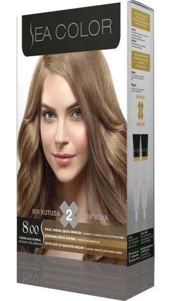 Sea Color Set 8.00 Yoğun Açık Kumral Krem Saç Boyası 50 ml