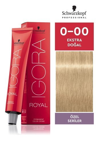 Schwarzkopf Igora Royal Özel Seriler 0.00 Ekstra Doğal Sarı Krem Saç Boyası 60 ml
