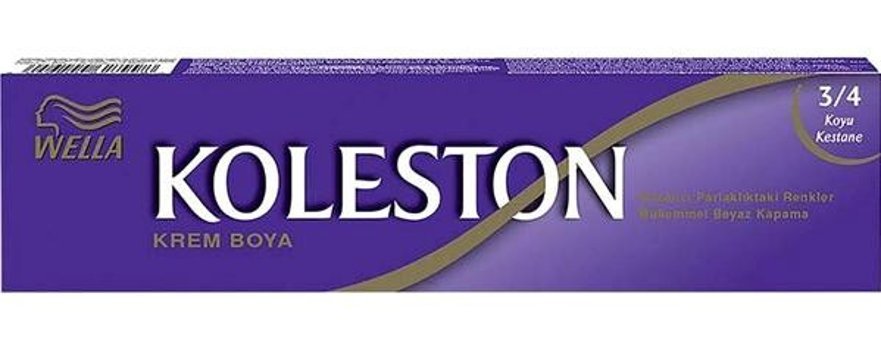 Wella Koleston Oksidan 3.4 Koyu Kestane Krem Saç Boyası 50 Ml