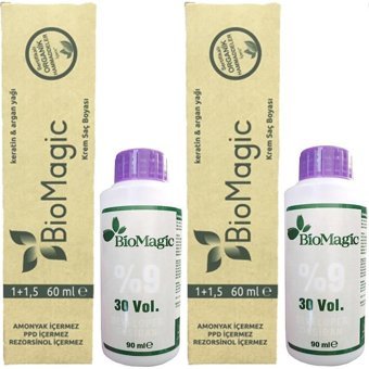 BioMagic Keratin & Argan Yağı 88.21 Buzlu Sütlü Kahve Organik Amonyaksız Krem Saç Boyası 60 Ml