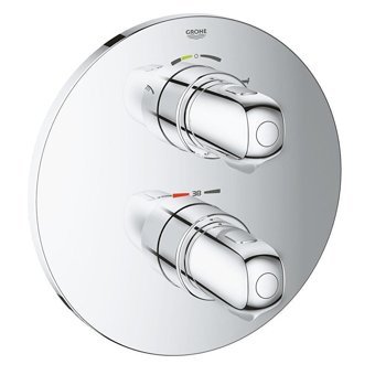 Grohe Grohtherm Krom Yuvarlak Banyo Bataryası Gümüş