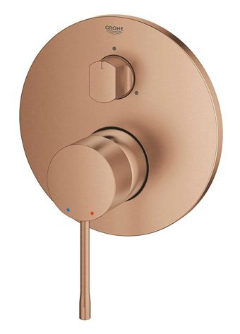 Grohe Essence Krom Çevirmeli Ankastre Yuvarlak Banyo Bataryası Bakır