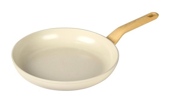 Berghoff Leo Balance Ahşap Saplı Alüminyum 24 cm Kızartma Tava Krem