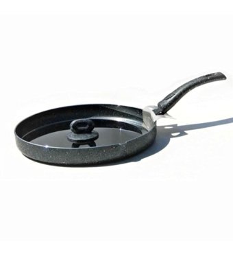 Alkar Balık Granit Saplı Granit 34 cm Balık - Börek Tava Siyah