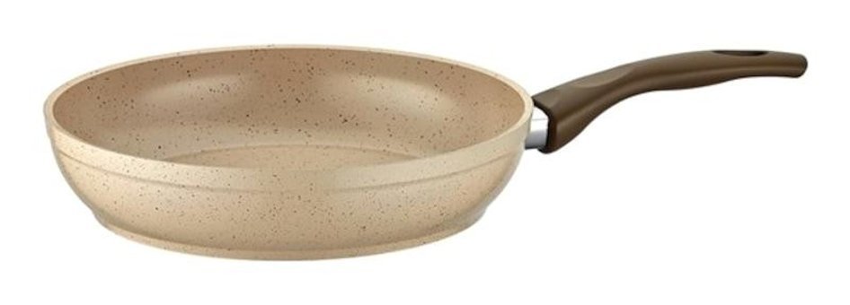Gülsan Safran Plastik Saplı Granit 32 cm Düz Tava Krem