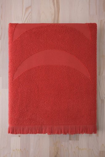 Cottonmanıa Lua Coral Pamuklu Plaj Havlusu Kırmızı